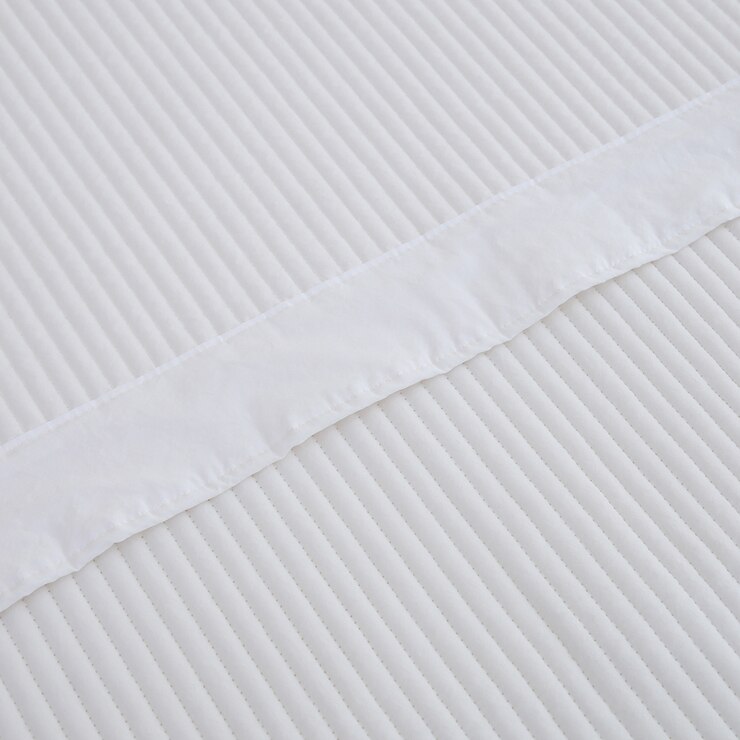 April At Home 앤더슨 양모 워싱 스프레드 - 퀸, 화이트