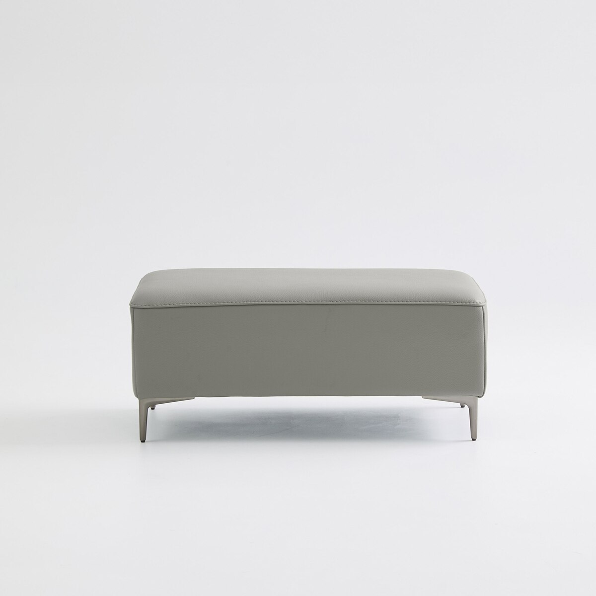 UND NA17 전체 천연 이태리 슈렁큰통가죽 보조스툴 - 미스티그레이