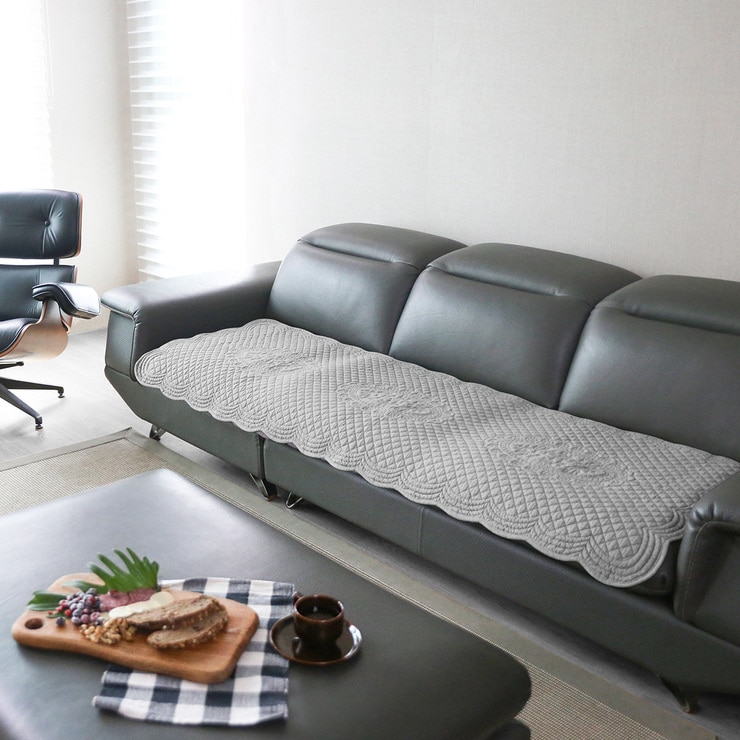 플로티나 순면 퀼팅 소파패드2P 65x180cm - 그레이 플로티나 순면 퀼팅 소파패드2P 65x180cm - 그레이