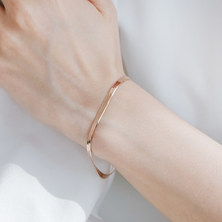 론드 카테나 14K 골드 팔찌 - 핑크골드