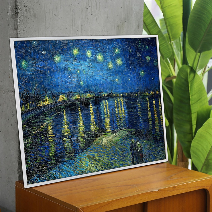 지클레 그림 액자 (80 x 60cm 또는 60 x 80cm) - 고흐, 론강의 별이 빛나는 밤에
