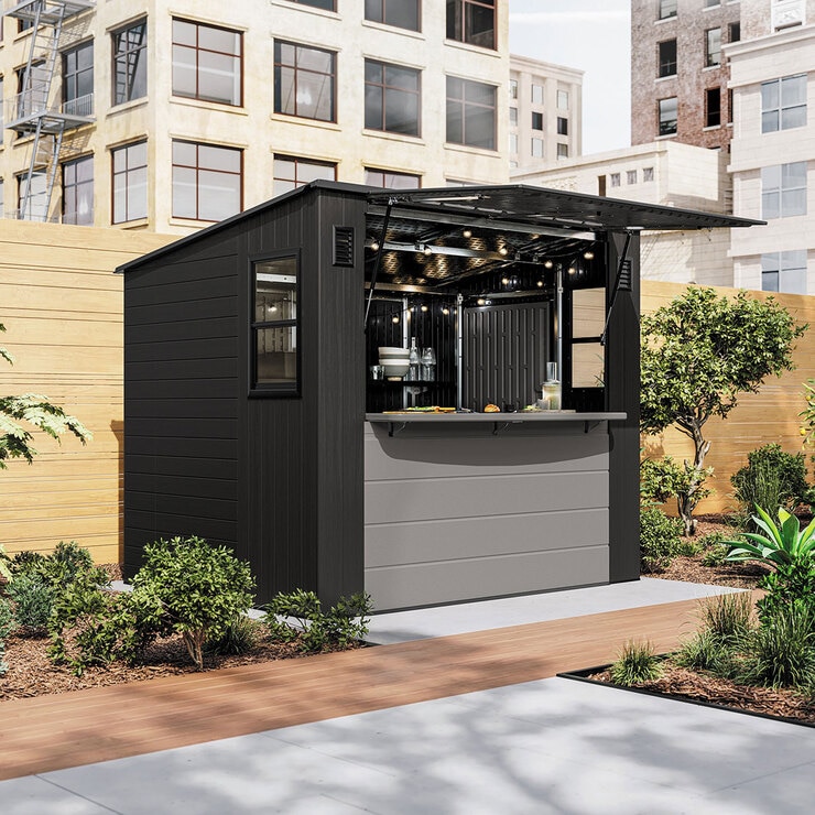 Suncast Cabana 87 Storage and Entertainment Shed 1852222