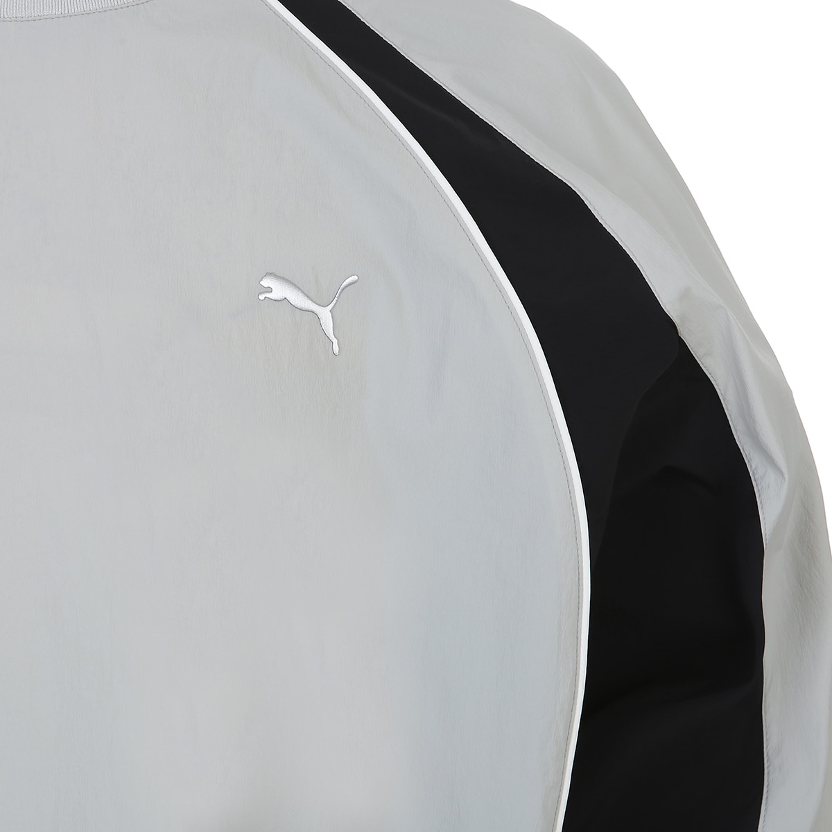 푸마 남성 긴소매 액티브 우븐 크루 - 그레이, M