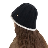 안드레아바나 여성 울 니트 모자 - 블랙
