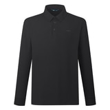 네파 남성 긴소매 폴로 티셔츠 - 블랙, XXL