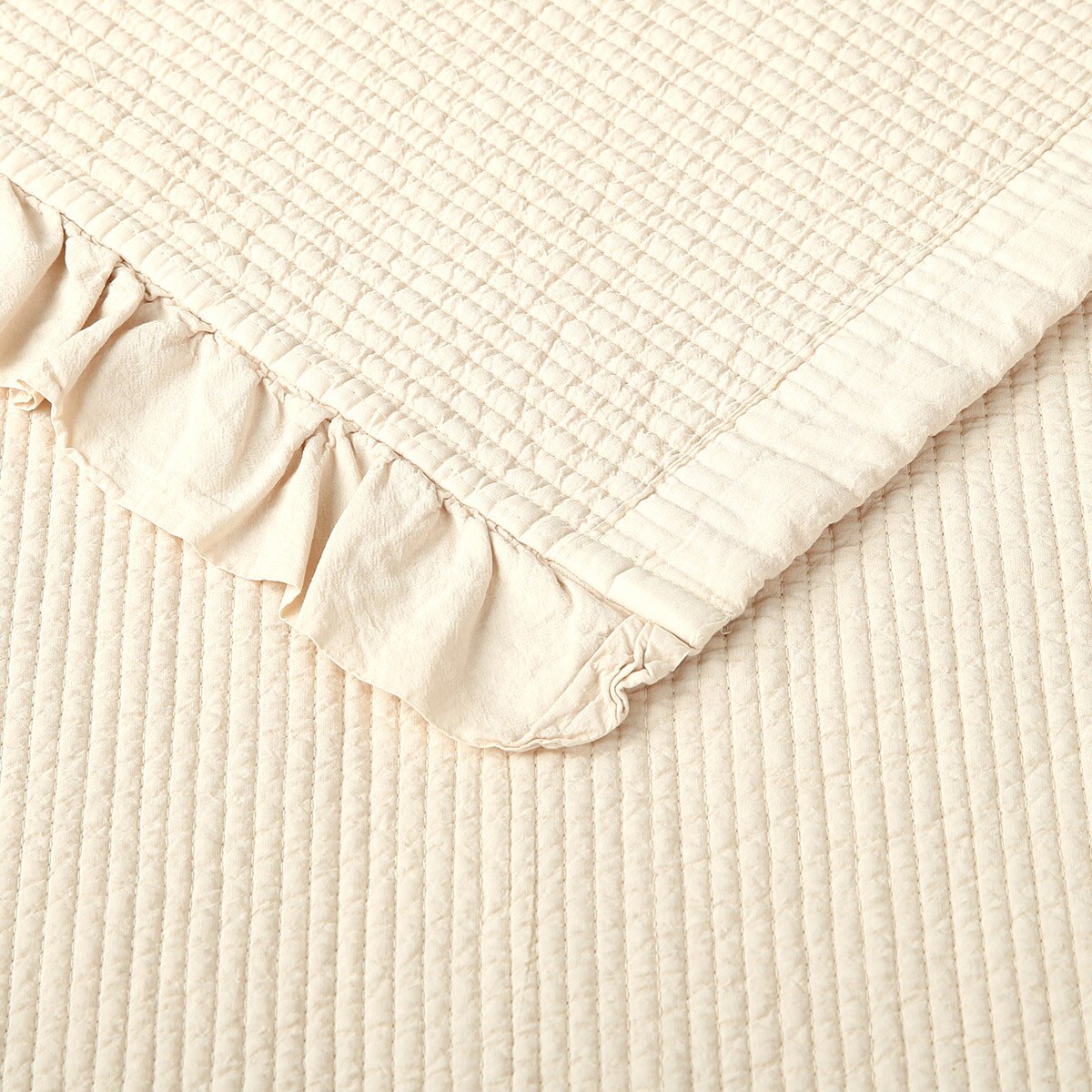 루마인 홈 순면 줄누비 패드  110x200cm - 싱글, 베이지