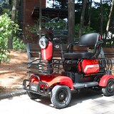 AU 테크 에코로 X 4륜 전동 스쿠터 - 레드