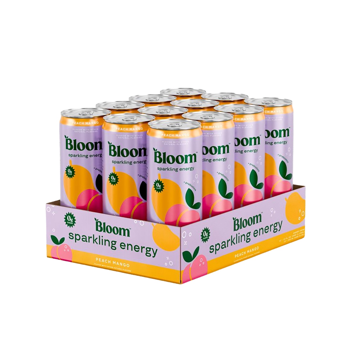 블룸 스파클링 에너지드링크 피치망고 355ml x 12 블룸 스파클링 에너지드링크 피치망고 355ml x 12