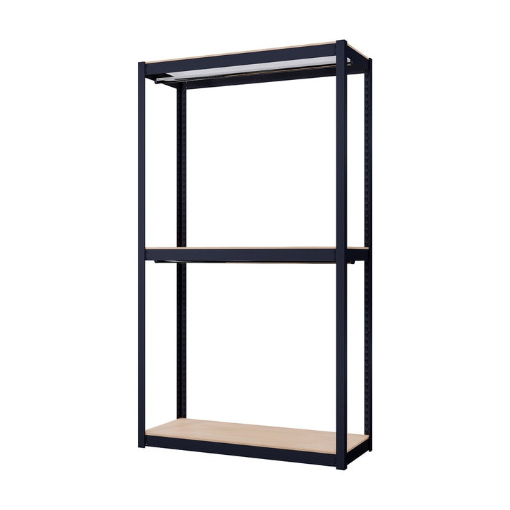 스피드랙 다용도 3단 철제 행거 100 x 40 x 180cm - 블랙