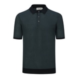 브렌우드 남성 반소매 니트 폴로 - 그린, L