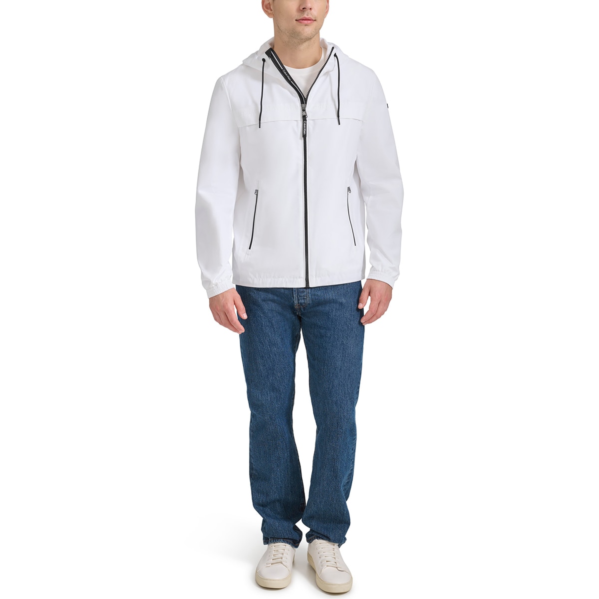 캘빈클라인 남성 바람막이 재킷 - 화이트, XL