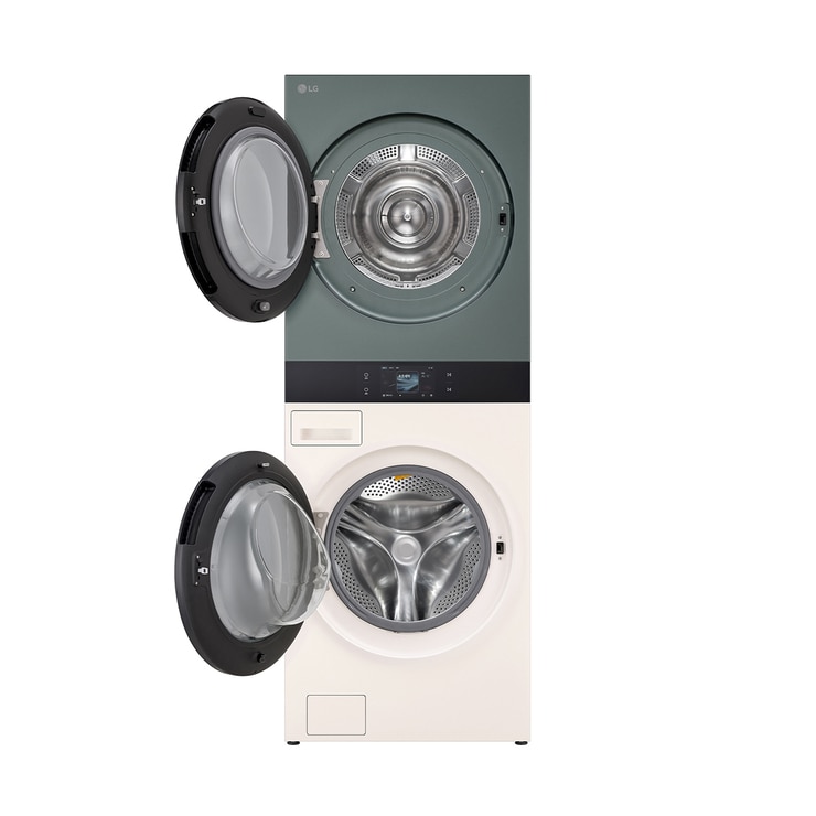 엘지 오브제 AI 워시타워 세탁 23kg&건조 23kg 베이지 그린
