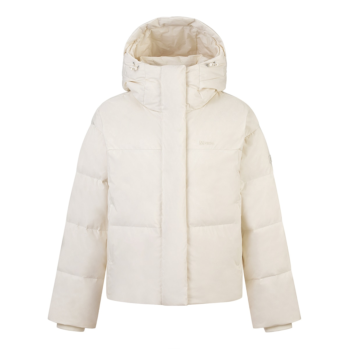 네파 여성 후드 숏 구스다운 재킷