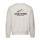 지프 남성 그래픽 긴소매 스웨트셔츠 - 오트밀