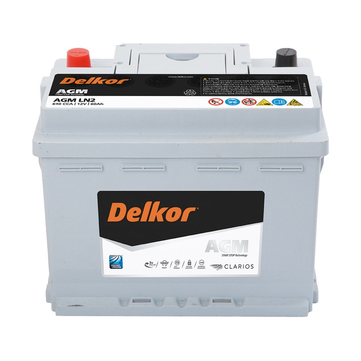 Delkor Battery AGM LN2 640CCA 12V 60Ah