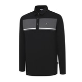 휠라 골프 남성 긴팔 폴로티 - 블랙