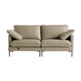 다우닝 코지 전체 천연가죽 소파 3인 - 뉴베이지