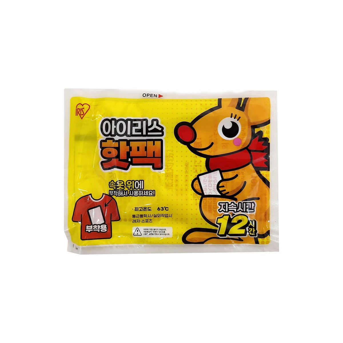 아이리스 의류 부착용 핫팩 40g x 120x 55