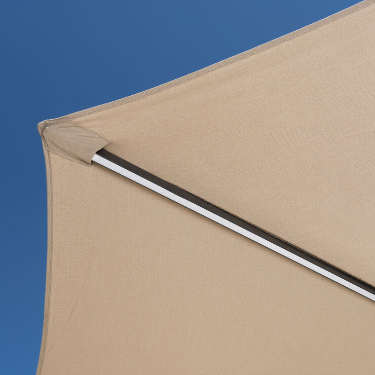 선빌라 LED 정원용 우산, 지름 2.9m - 베이지