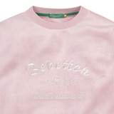 베네통 키즈 긴소매 벨루아 크루 - 핑크, 130 베네통 키즈 긴소매 벨루아 크루 - 핑크, 130