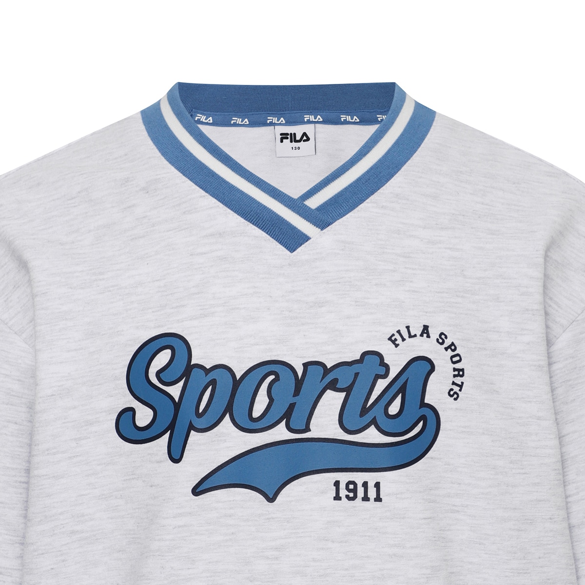 휠라 키즈 상하의 세트 - 화이트멜란지