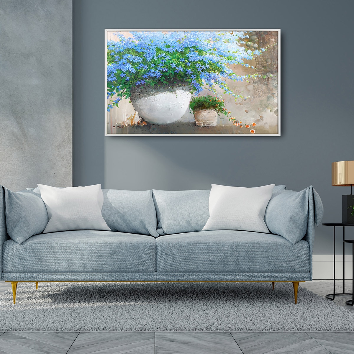지클레 그림 액자 91x61cm - 캄파놀라꽃