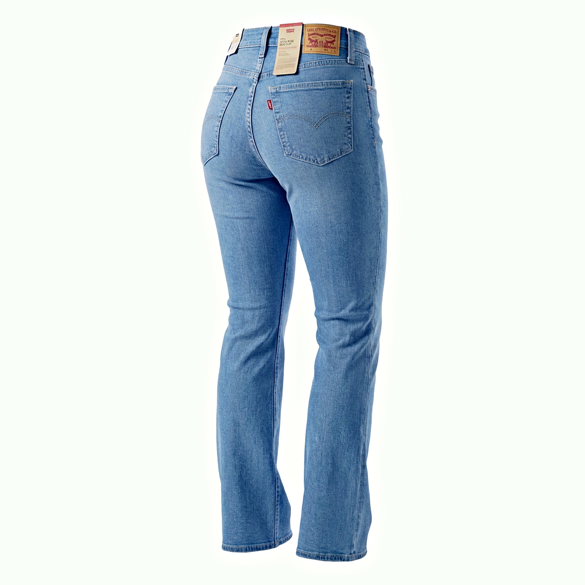 리바이스 여성 725 하이라이즈 부즈컷 청바지 - 미디엄 인디고