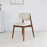 리비니아 NOVO 세라믹 2인 식탁세트 - 월넛(프레임(식탁&의자))+화이트(세라믹 상판)