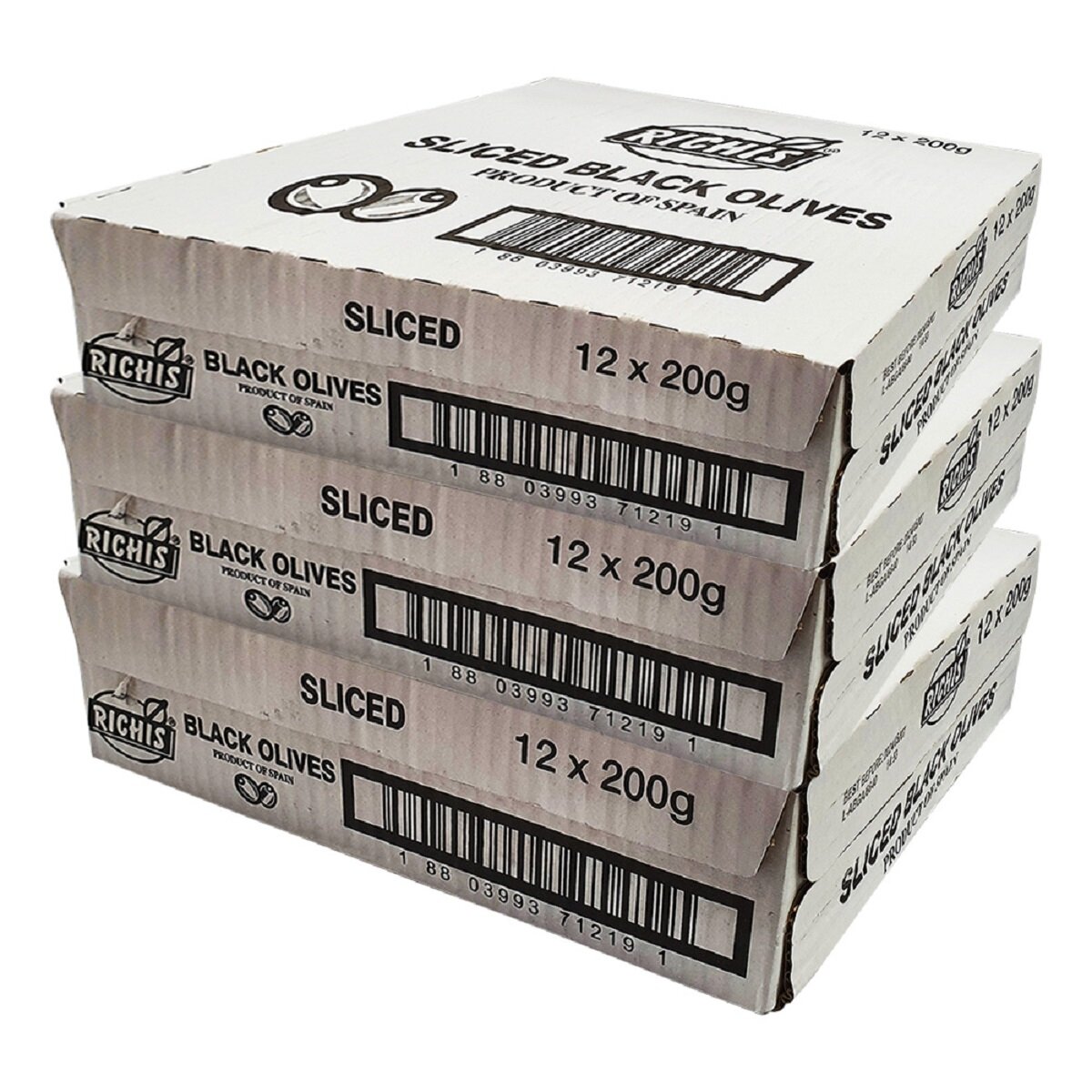 리치스 블랙올리브 200g x 12 x 3 Box - 홀