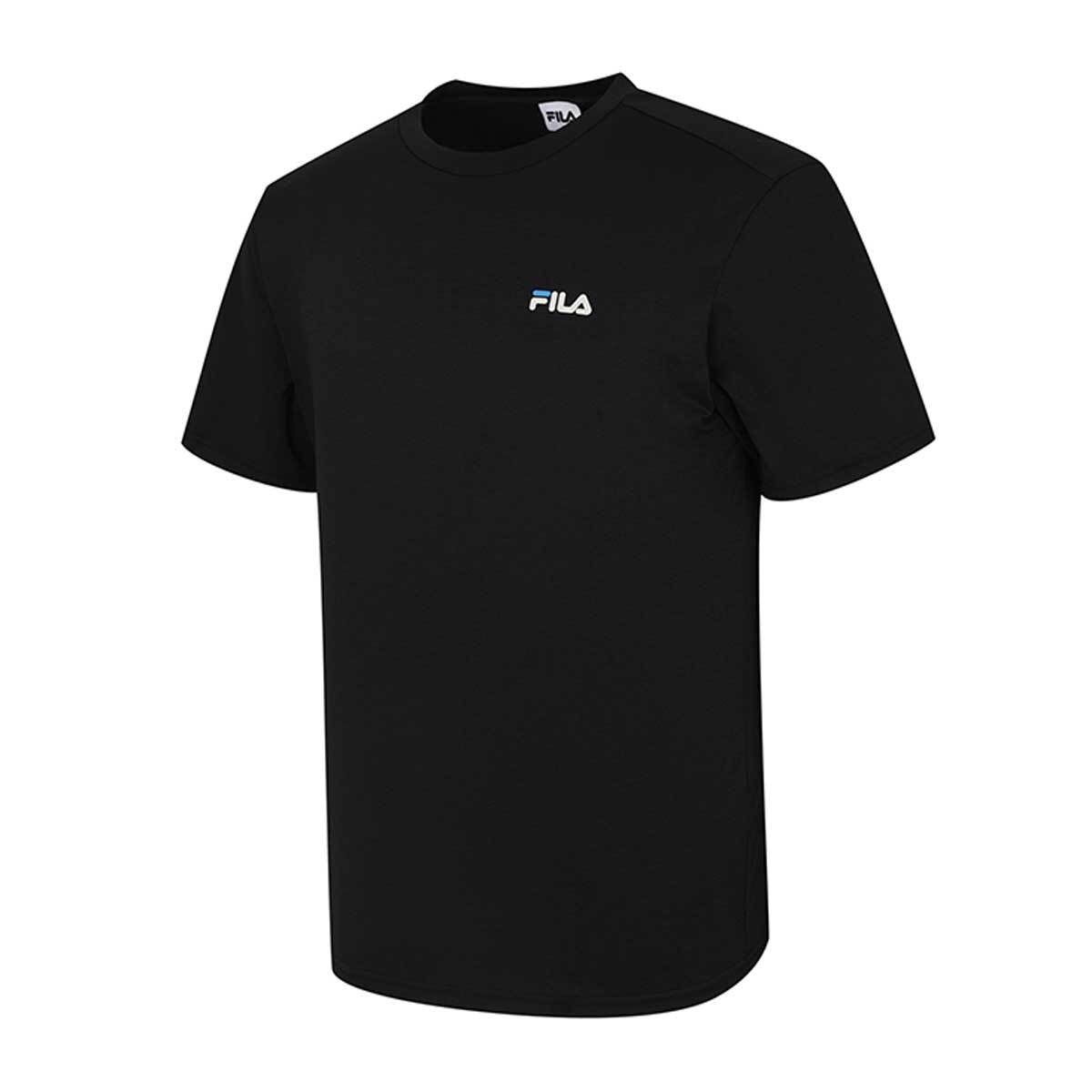 휠라 남성 기능성 반소매 티셔츠 - 블랙