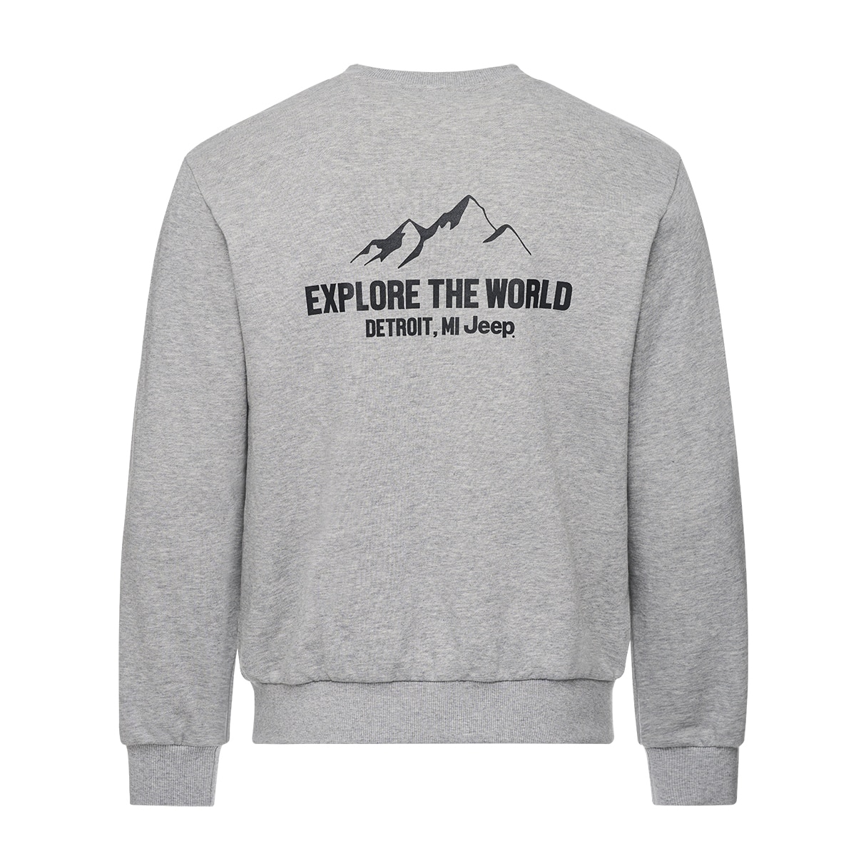 지프 남성 그래픽 긴소매 스웨트셔츠 - 멜란지그레이