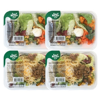 스윗밸런스 샐러드 2종 4팩, 820g