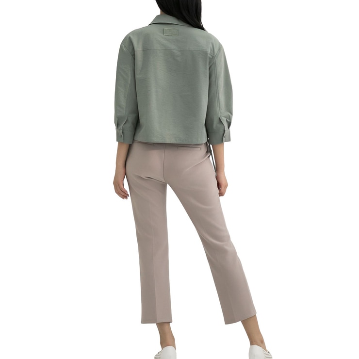 LeShop Women's Shirt Jacket - Khaki, L