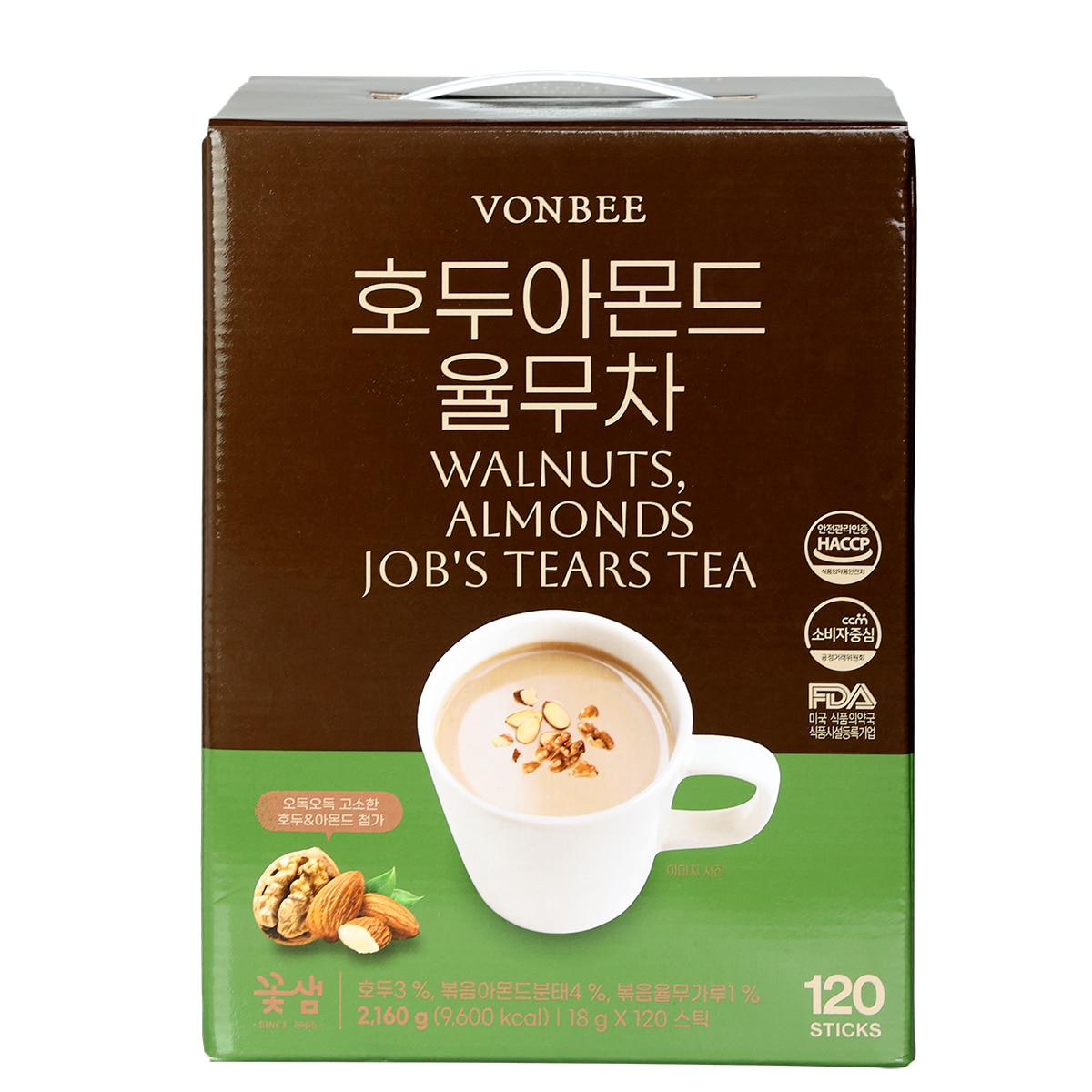 본비 호두 아몬드 율무차 18g x 120 입