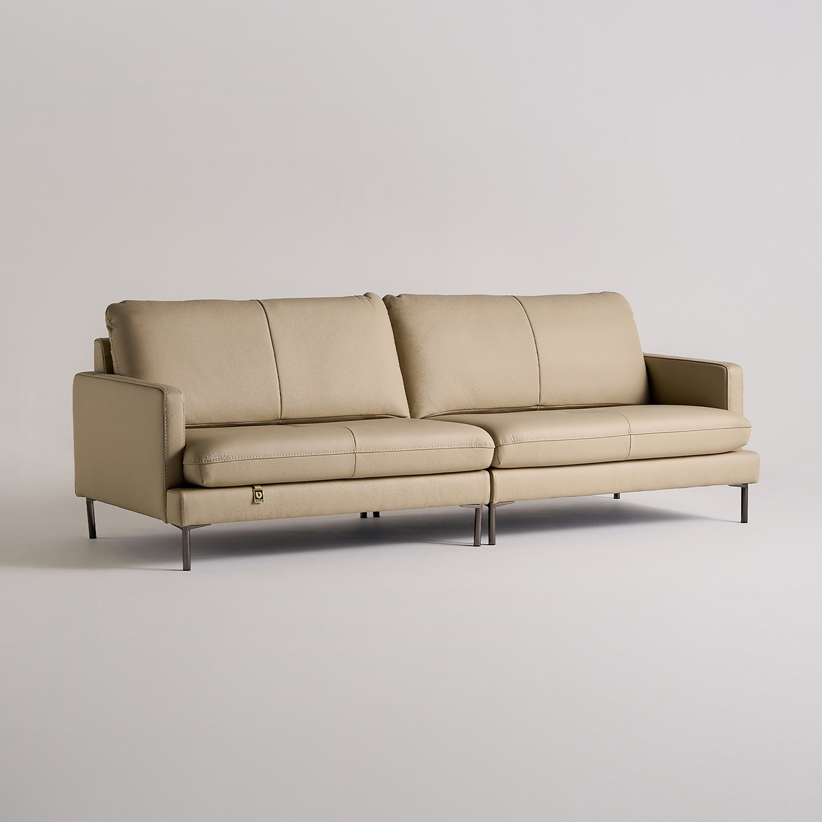 다우닝 코지 전체천연가죽 소파 3.5인