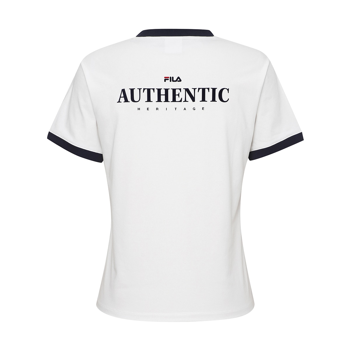 휠라 여성 링거 티셔츠 - 화이트, M