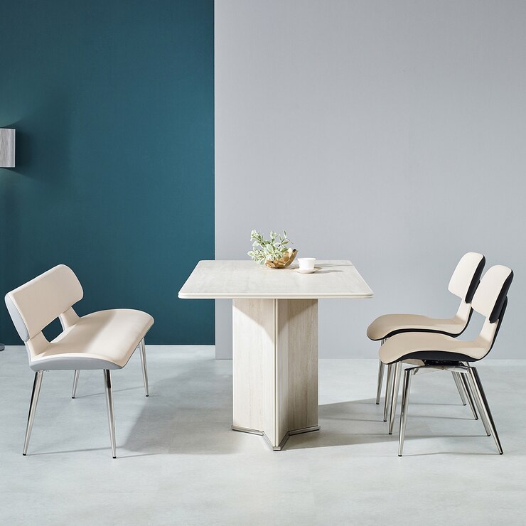 더리치 회전 4인 세라믹 식탁세트 1500 (벤치형)