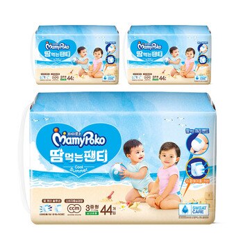마미포코 땀먹는팬티 쿨썸머 공용 중형 44매x 3 마미포코 땀먹는팬티 쿨썸머 공용 중형 44매x 3