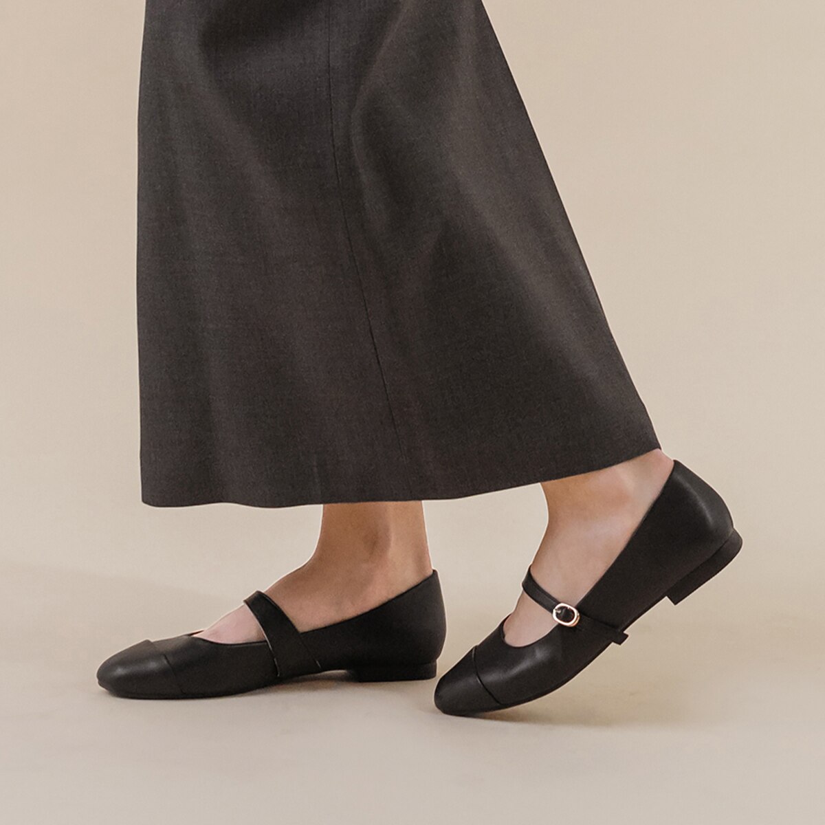 엘리자베스스튜어트 메리제인 플랫 - 블랙, 230mm