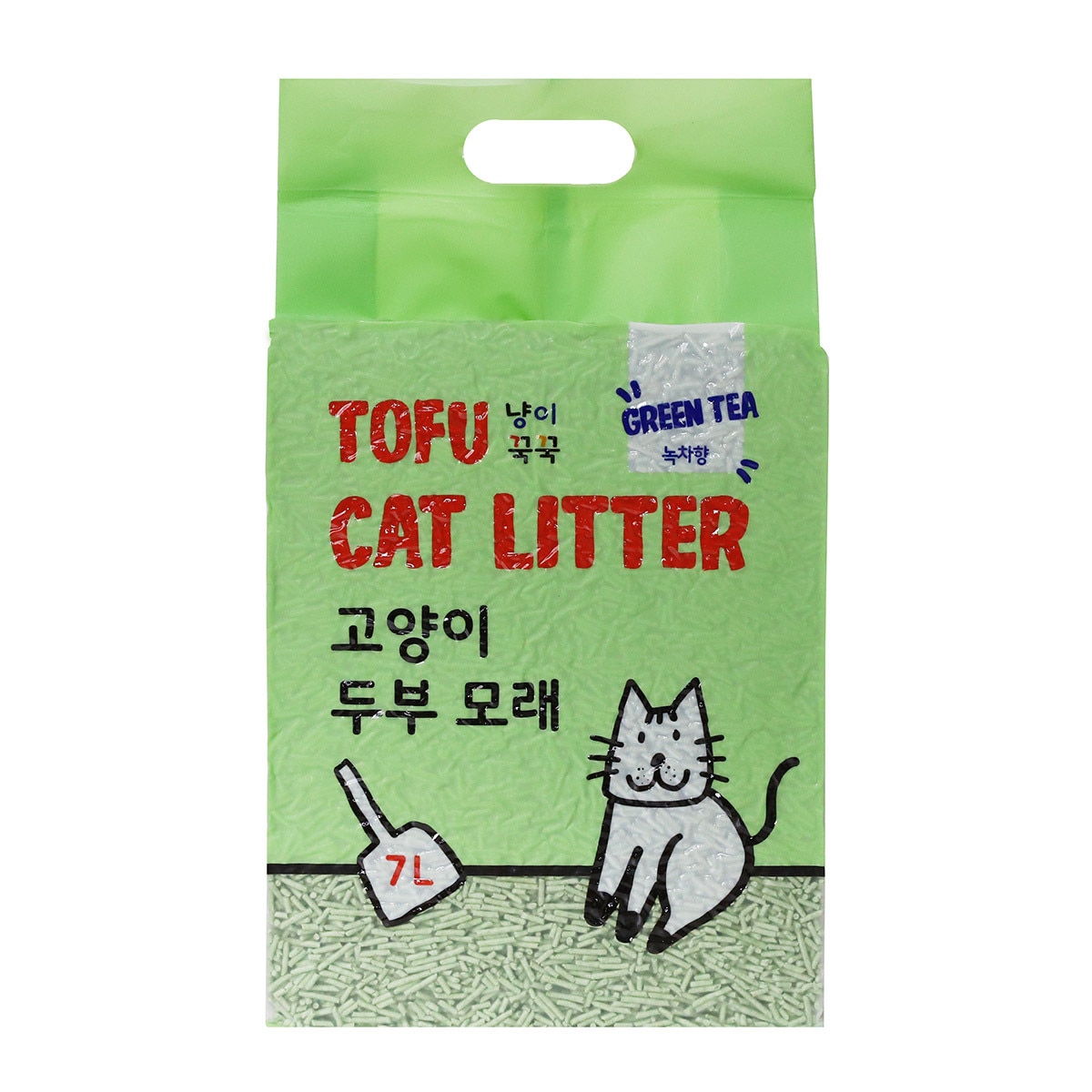 냥이꾹꾹 고양이 두부모래 2.8kg x 6(7L) - 녹차