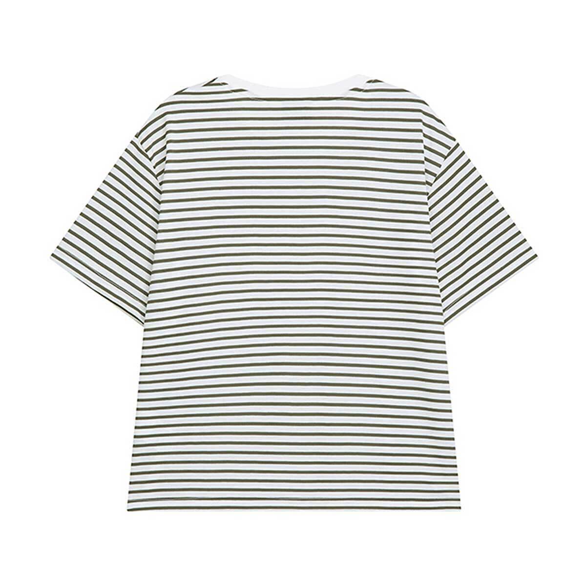 컬럼비아 여성 스트라이프 티셔츠 - 카키, S