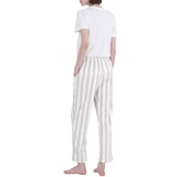 비비안 여성 스판 라운지 바지 2PK - 차콜/베이지