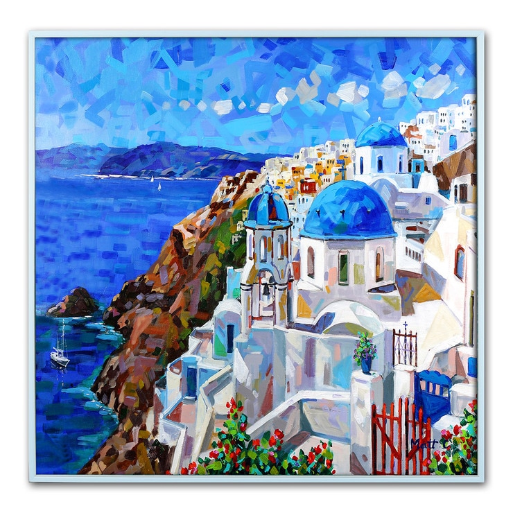 지클레 그림 액자 76x76cm - 그리스 산토리니 지클레 그림 액자 76x76cm - 그리스 산토리니