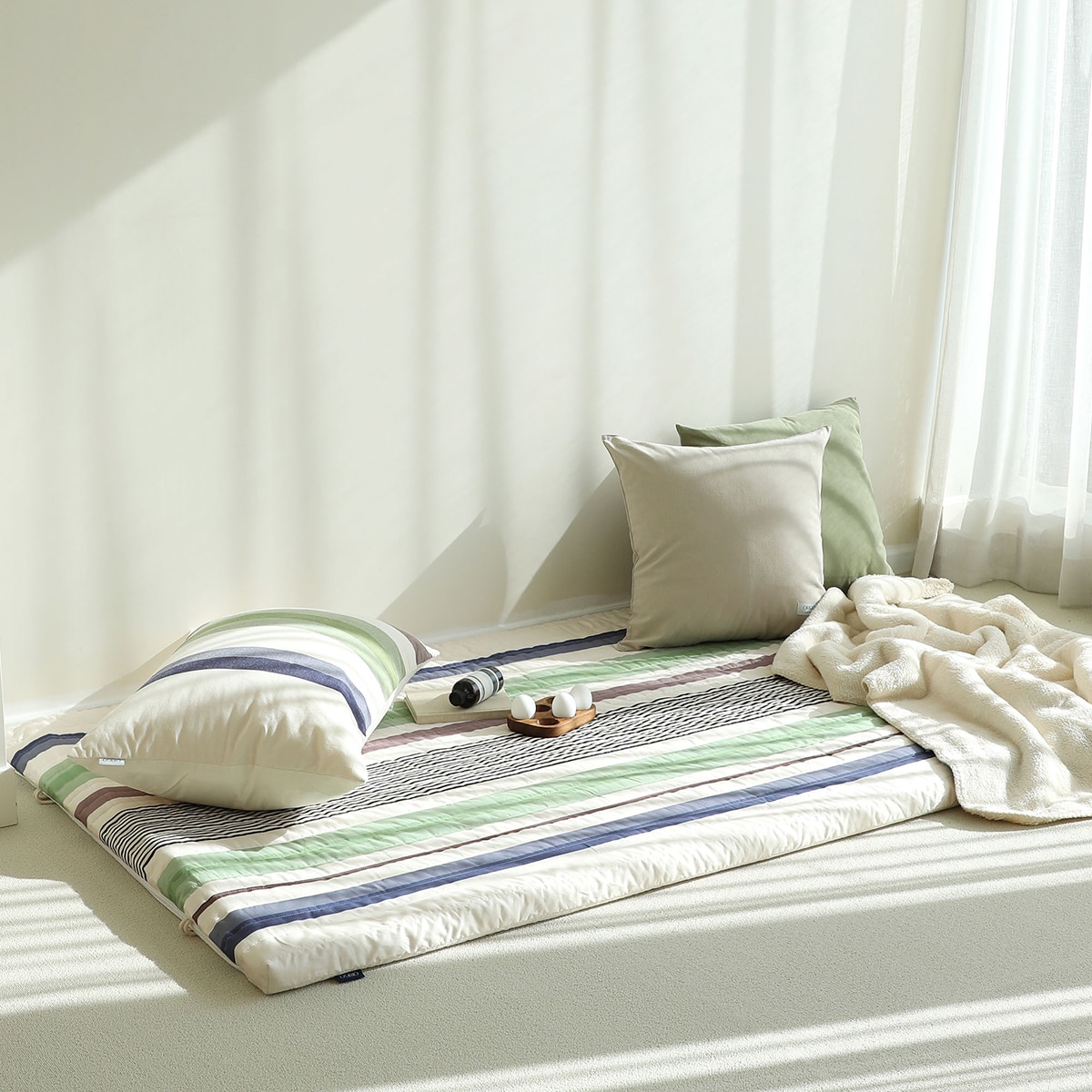 오리고 메모리폼 롤링 토퍼 매트리스 - 슈퍼싱글, 코지프레임(베이지)