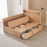 핀란디아 마로네 서랍형 침대 프레임 - 퀸