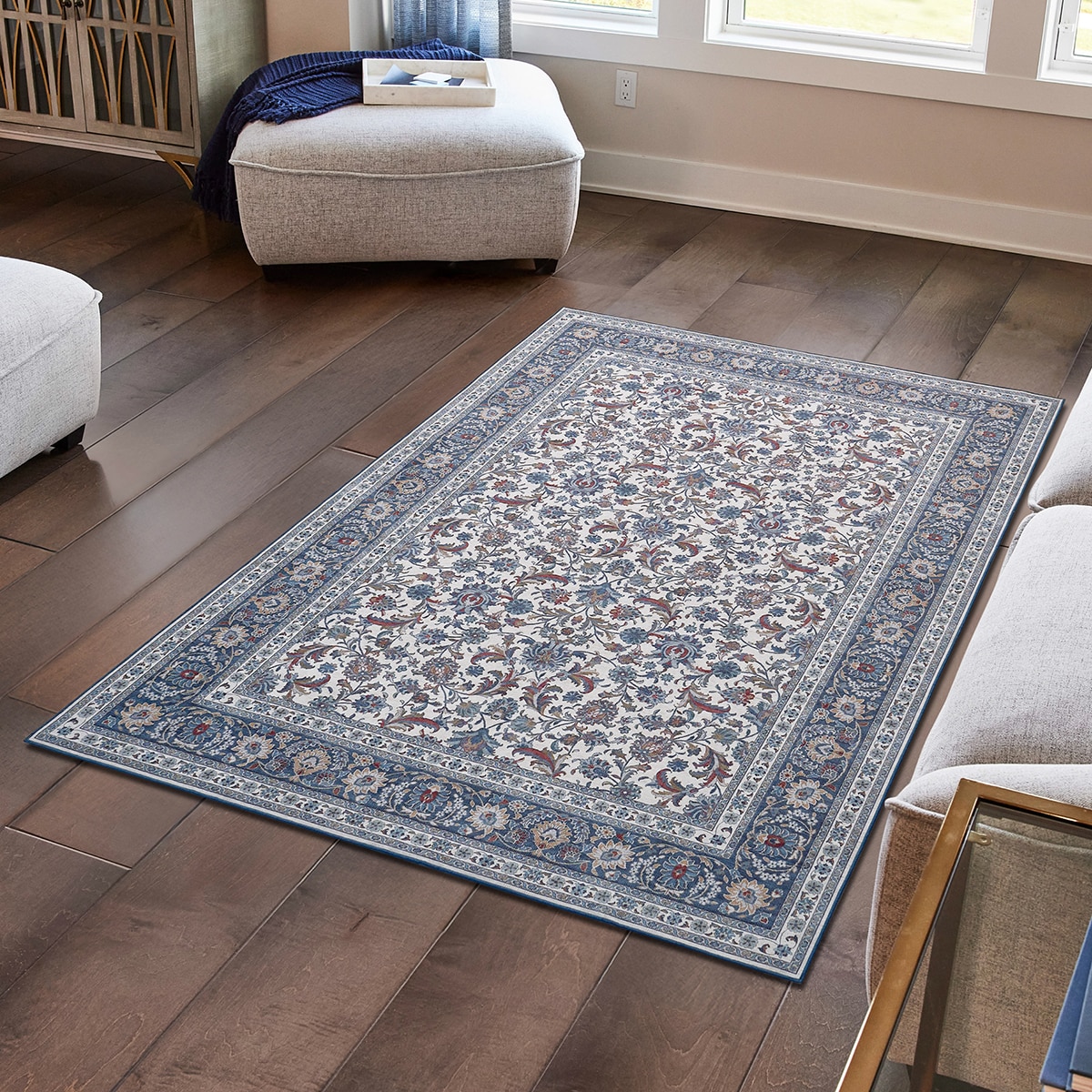 Wyatt&Ash 워셔블 러그 160x226cm - 블루