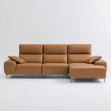 UND NA17 전체 천연 이태리 슈렁큰통가죽 4인 소파+보조스툴