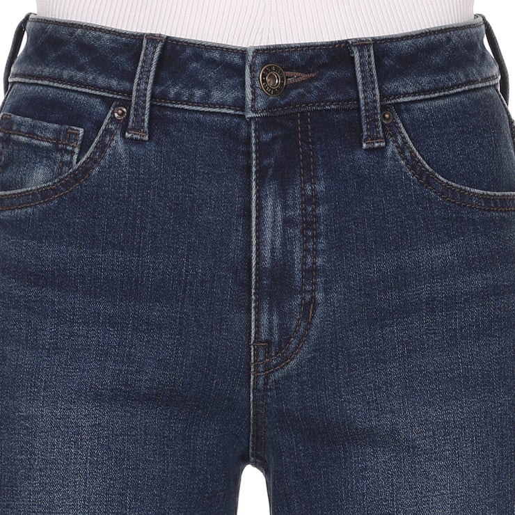 게스 여성 기모 와이드핏 청바지