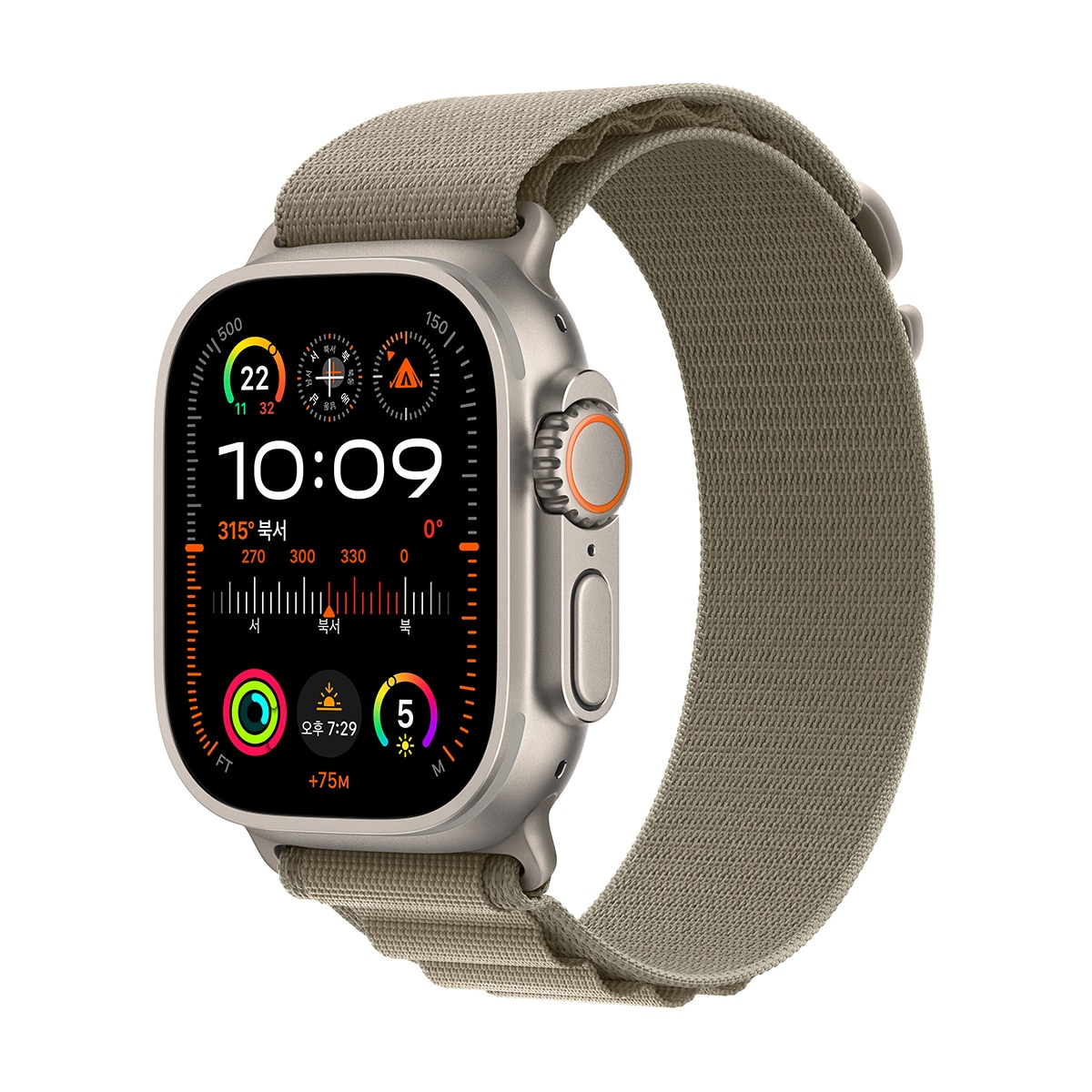 Apple Watch Ultra2 49mm GPS+Cell NT/OLV 알파인 루프 - S