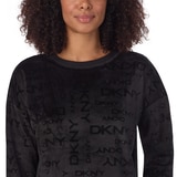 DKNY 여성 플러시 라운지 상하의 세트 - 블랙 DKNY 여성 플러시 라운지 상하의 세트 - 블랙